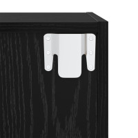Produktbild för Väggskåp 2 pcs Svart Ek 37 x 37 x 37 cm Konstruerat trä
