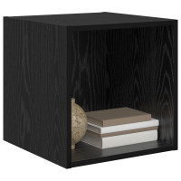 Produktbild för Väggskåp 2 pcs Svart Ek 37 x 37 x 37 cm Konstruerat trä