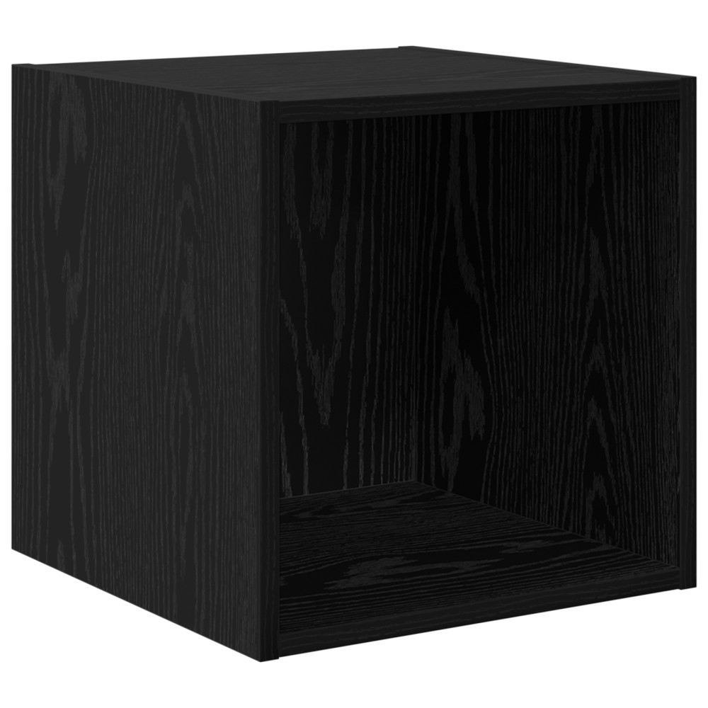 Produktbild för Väggskåp 2 pcs Svart Ek 37 x 37 x 37 cm Konstruerat trä