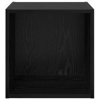 Produktbild för Väggskåp 2 pcs Svart Ek 37 x 37 x 37 cm Konstruerat trä