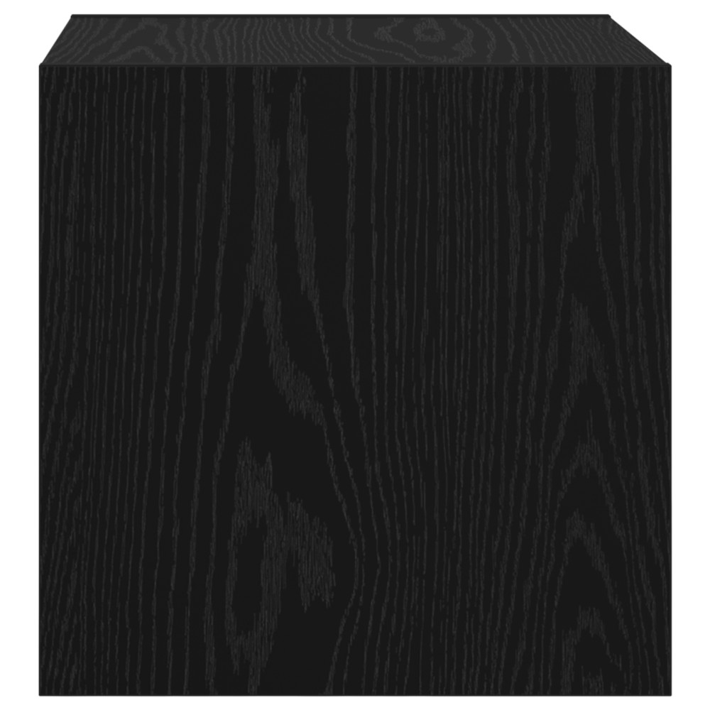 Produktbild för Väggskåp 2 pcs Svart Ek 37 x 37 x 37 cm Konstruerat trä