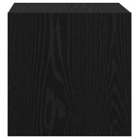Produktbild för Väggskåp 2 pcs Svart Ek 37 x 37 x 37 cm Konstruerat trä