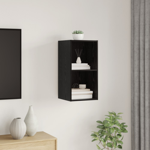 vidaXL TV-bänkset Svart Ek 37 x 37 x 72 cm Konstruerat trä