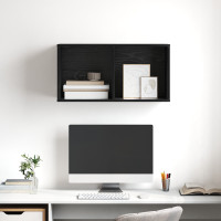 Produktbild för TV-bänkset Svart Ek 37 x 37 x 72 cm Konstruerat trä