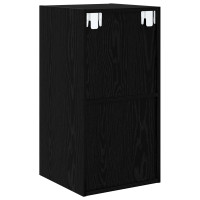 Produktbild för TV-bänkset Svart Ek 37 x 37 x 72 cm Konstruerat trä