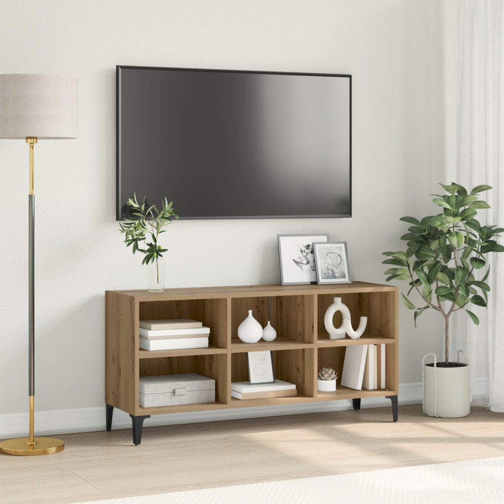 Produktbild för TV-bänkset 103,5 x 30 x 50 cm Brun Konstruerat trä