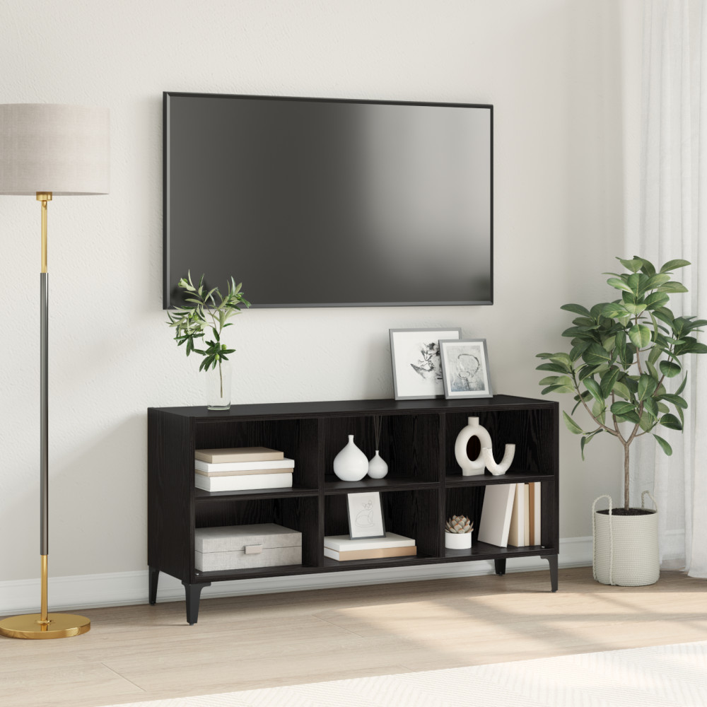 Produktbild för TV-bänkset Svart 103,5 x 30 x 50 cm Konstruerat trä
