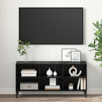 Produktbild för TV-bänkset Svart 103,5 x 30 x 50 cm Konstruerat trä