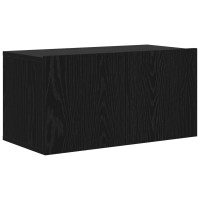Produktbild för TV-bänkset Väggmonterad Svart 60 x 30 x 30 cm Konstruerat trä