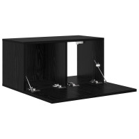 Produktbild för TV-bänkset 3 pcs Svart 60 x 30 x 30 cm Konstruerat trä