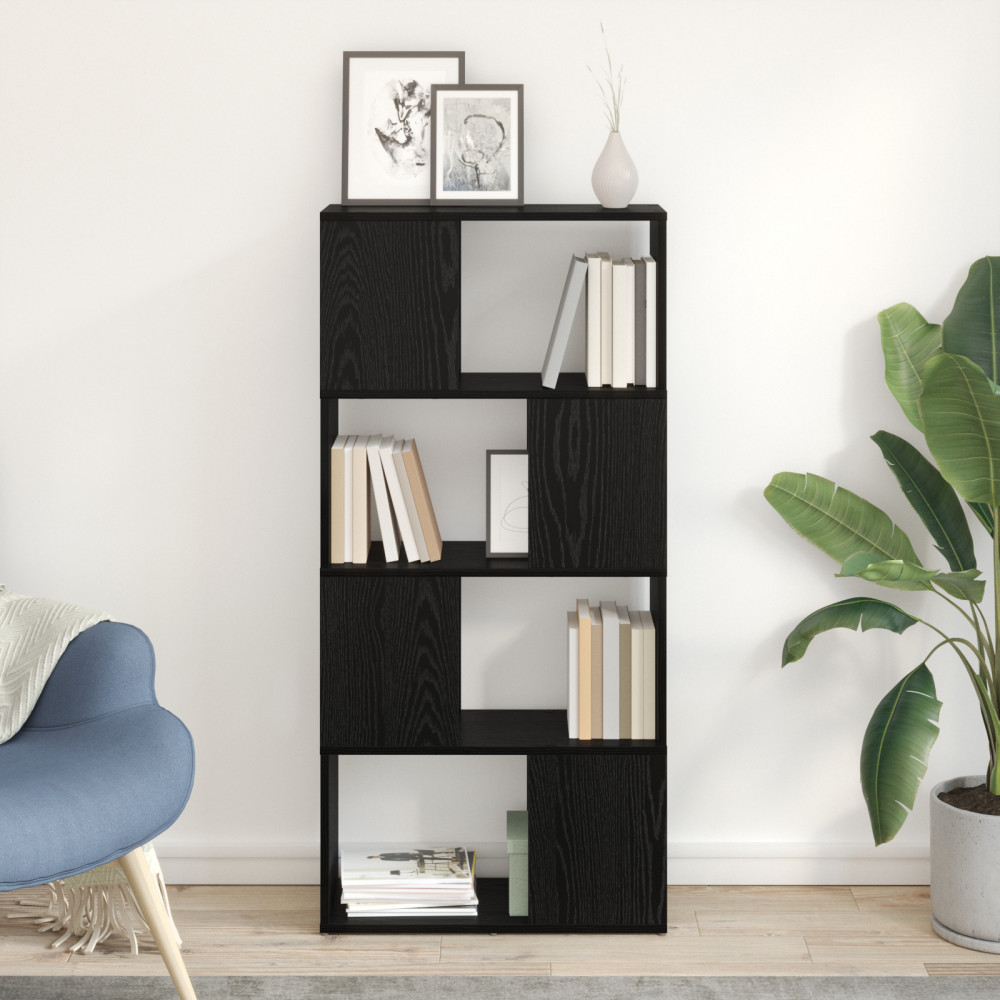 Produktbild för TV-bänkset Svart 60 x 24 x 125,5 cm Konstruerat trä