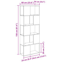 Produktbild för TV-bänkset Väggmonterad Brun 60 x 24 x 156 cm Konstruerat trä