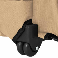 Produktbild för Husdjursvagn 3-i-1 sandfärgad 48x32x(57-106) cm oxfordtyg