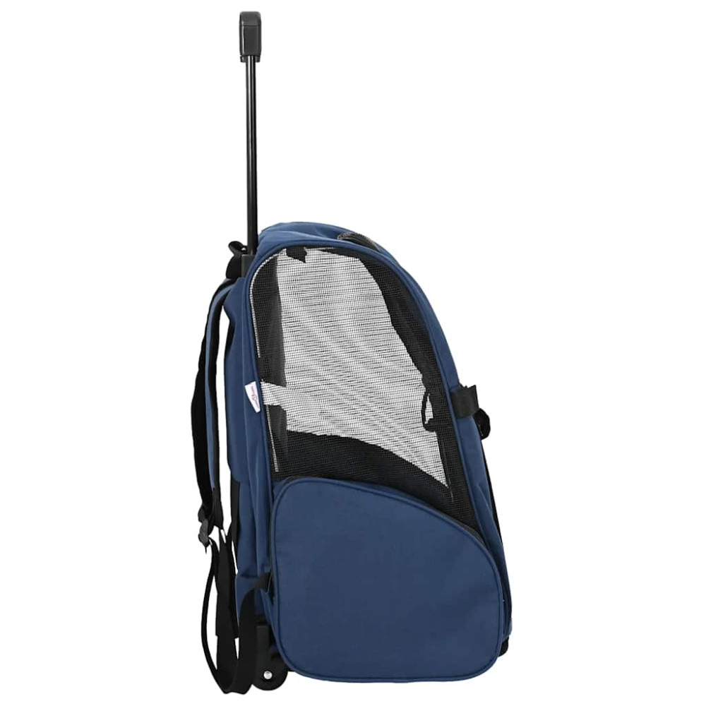 Produktbild för Husdjursvagn 3-i-1-design blå 48x32x(57-106) cm oxfordtyg
