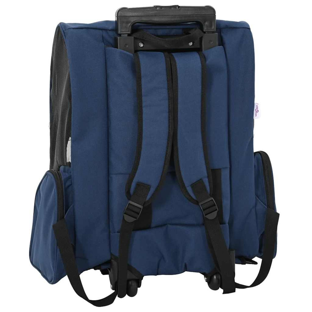 Produktbild för Husdjursvagn 3-i-1-design blå 48x32x(57-106) cm oxfordtyg