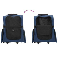 Produktbild för Husdjursvagn 3-i-1-design blå 48x32x(57-106) cm oxfordtyg