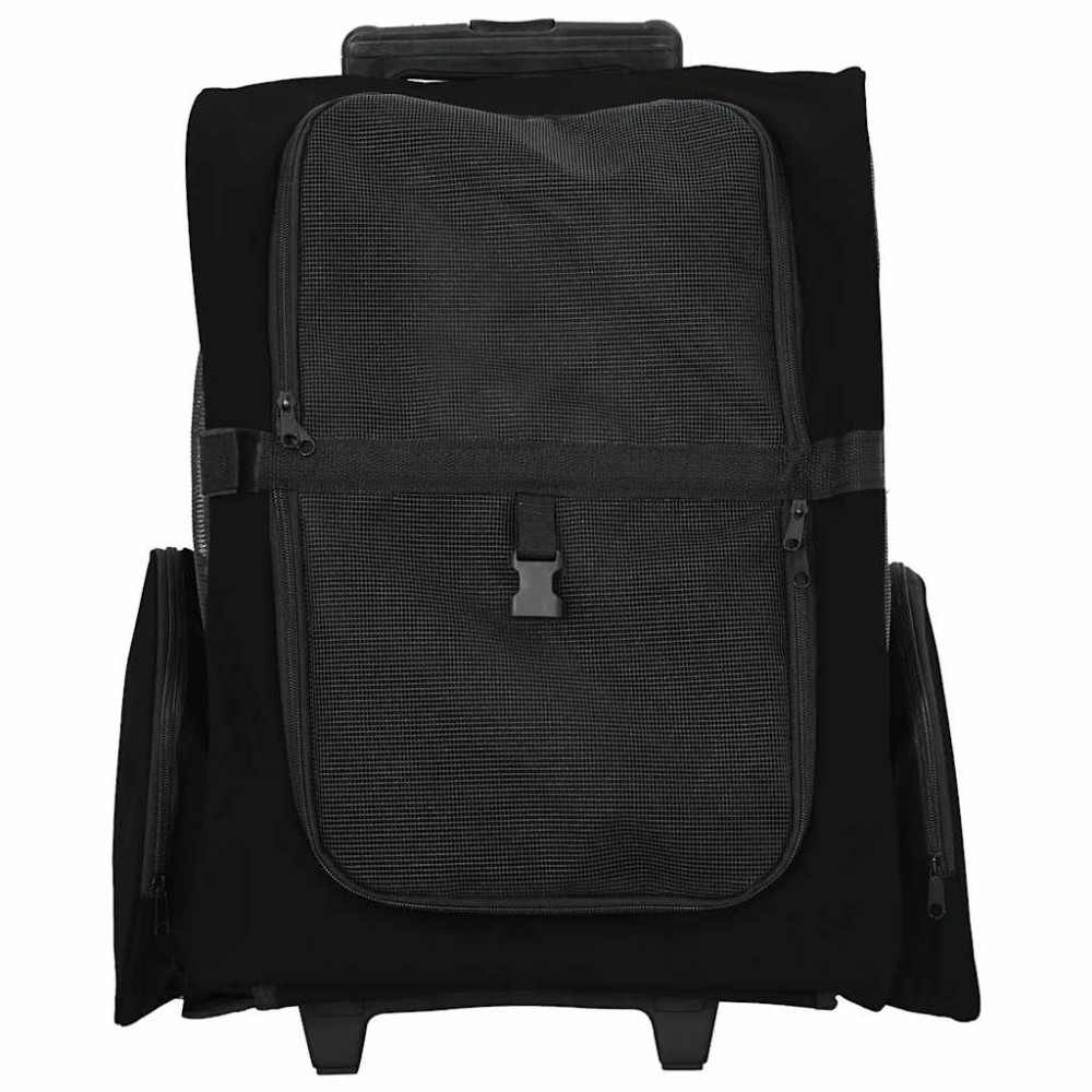 Produktbild för Husdjursvagn 3-i-1-design svart 48x32x(57-106) cm oxfordtyg