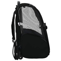 Produktbild för Husdjursvagn 3-i-1-design svart 48x32x(57-106) cm oxfordtyg