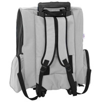 Produktbild för Husdjursvagn 3-i-1-design grå 48x32x(57-106) cm oxfordtyg