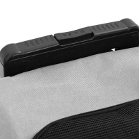 Produktbild för Husdjursvagn 3-i-1-design grå 48x32x(57-106) cm oxfordtyg