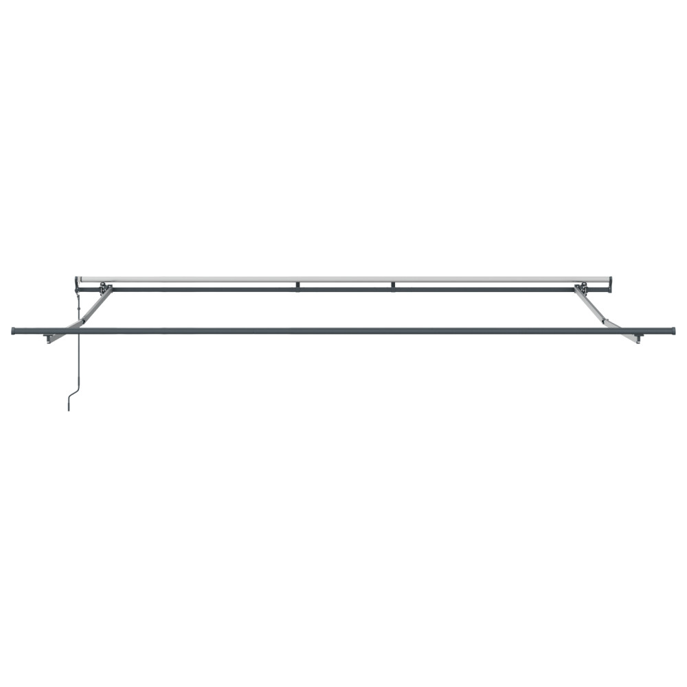 Produktbild för Utdragbar markis Grön och Vit 450 × 350 cm Duk och Aluminium