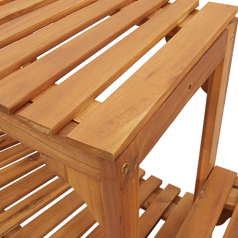 Produktbild för Badsurrund halvrund Brun 252 x 112 x 55,5 cm Massivt Akaciaträ