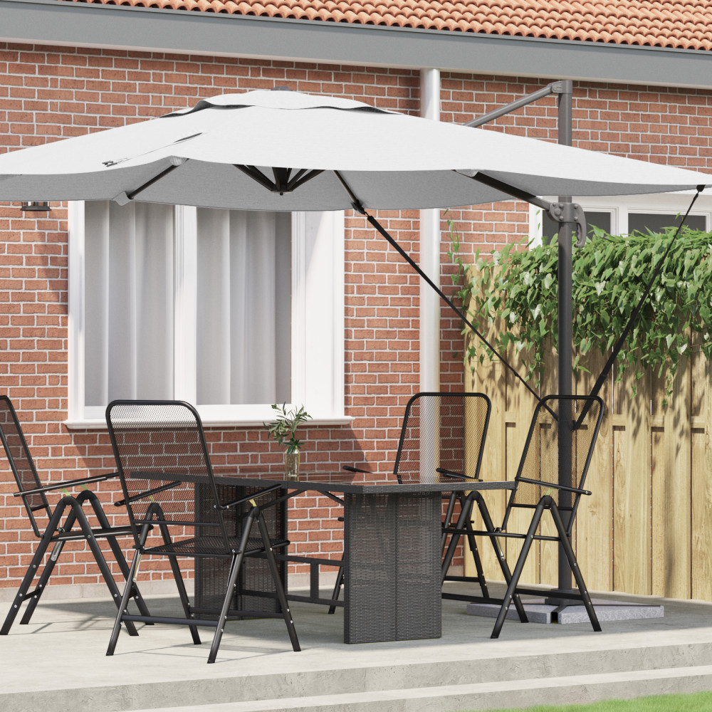 Produktbild för Roma Parasol Beige 286 x 284 x 265 cm Aluminium och Polyester