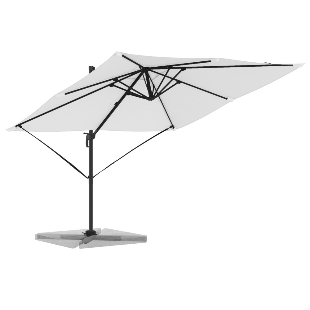 Produktbild för Roma Parasol Beige 286 x 284 x 265 cm Aluminium och Polyester