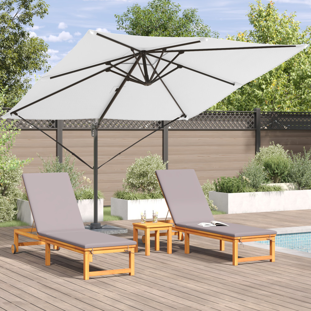 Produktbild för Roma Parasol Beige 286 x 284 x 265 cm Aluminium och Polyester