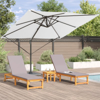 Produktbild för Roma Parasol Beige 286 x 284 x 265 cm Aluminium och Polyester