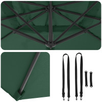 Produktbild för Roma Parasol Grön 286 x 284 x 265 cm Aluminium och Polyester