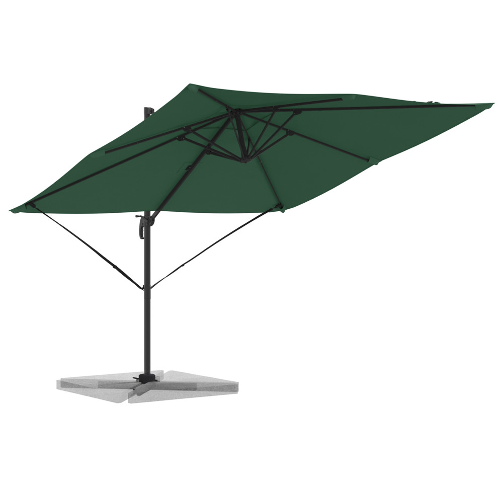 Produktbild för Roma Parasol Grön 286 x 284 x 265 cm Aluminium och Polyester