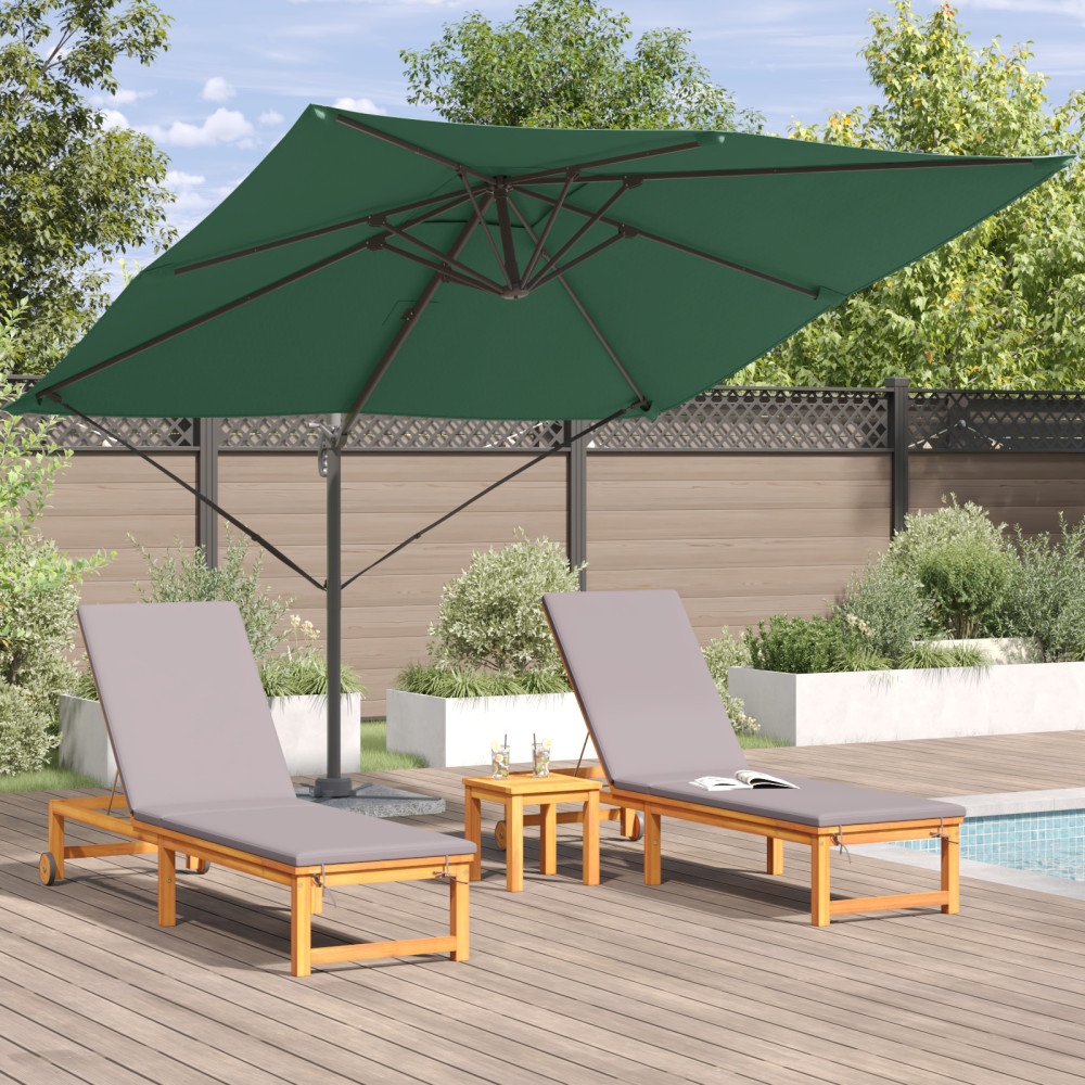 Produktbild för Roma Parasol Grön 286 x 284 x 265 cm Aluminium och Polyester