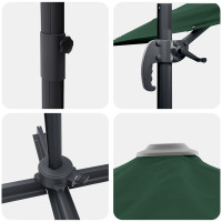 Produktbild för Roma Parasol Grön 286 x 284 x 265 cm Aluminium och Polyester