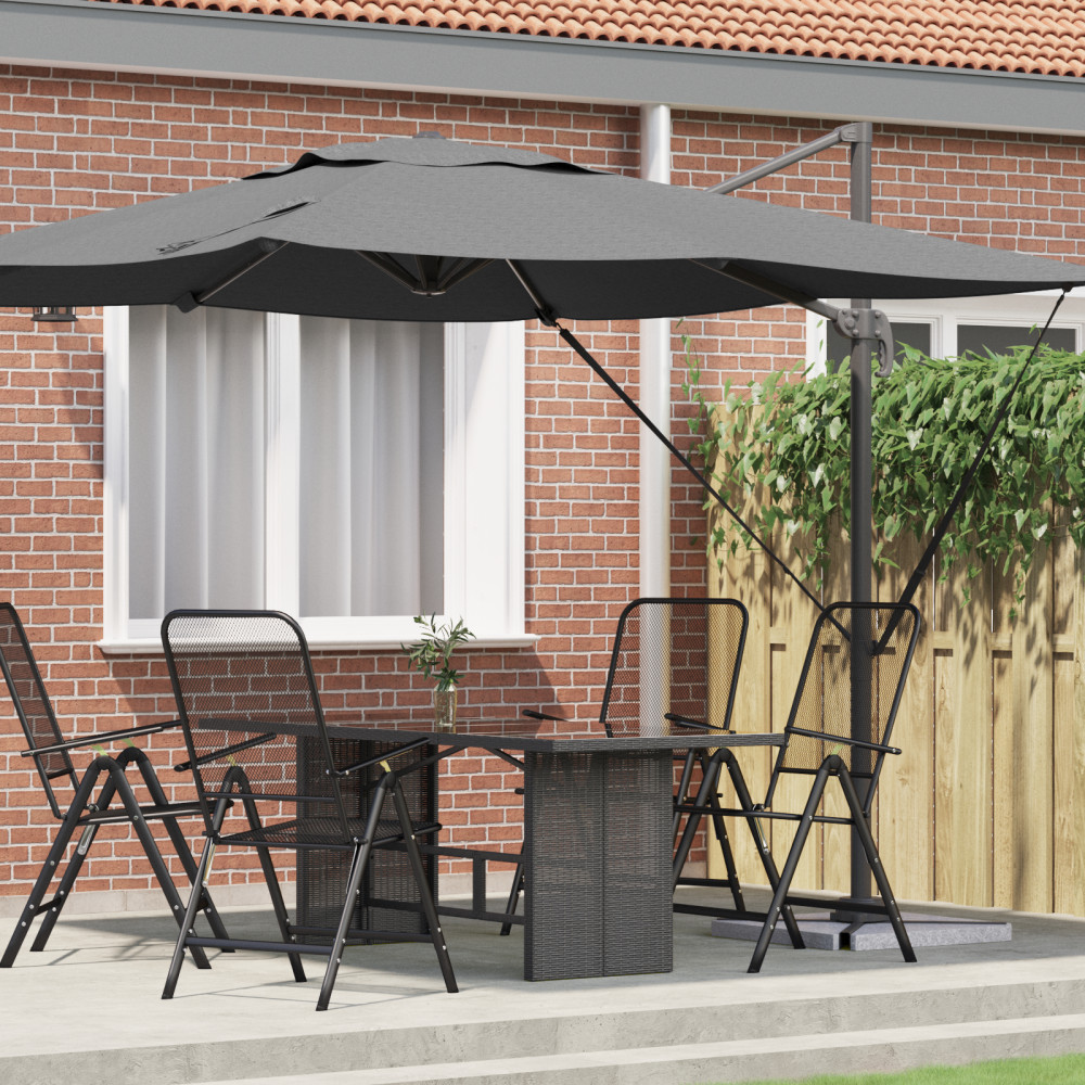 Produktbild för Roma Parasol Antracit 286 x 284 x 265 cm