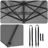 Produktbild för Roma Parasol Antracit 286 x 284 x 265 cm