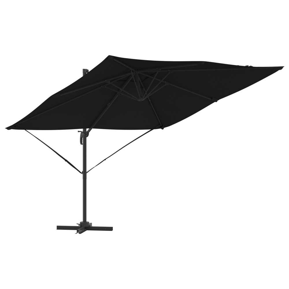 Produktbild för Roma Parasol Svart 286 x 284 x 265 cm Aluminium och Polyester