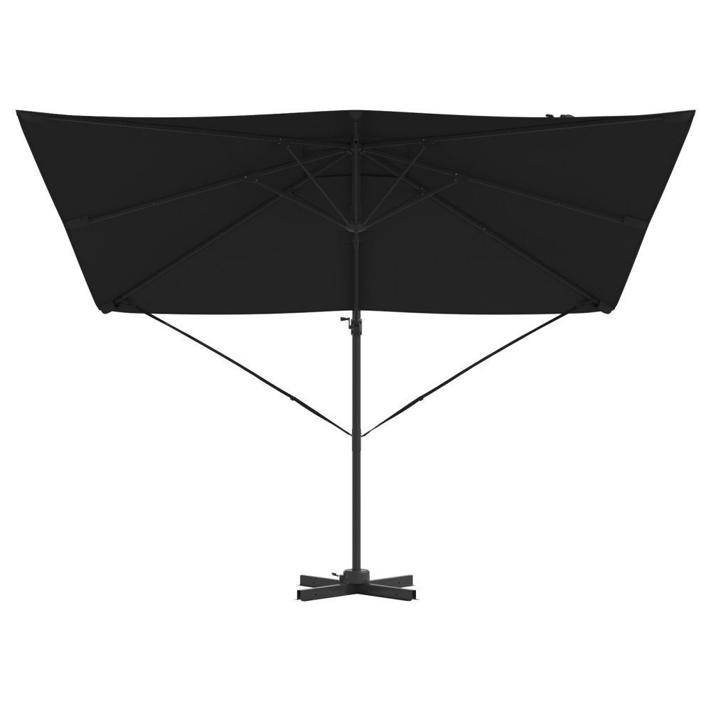 Produktbild för Roma Parasol Svart 286 x 284 x 265 cm Aluminium och Polyester