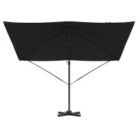 Produktbild för Roma Parasol Svart 286 x 284 x 265 cm Aluminium och Polyester