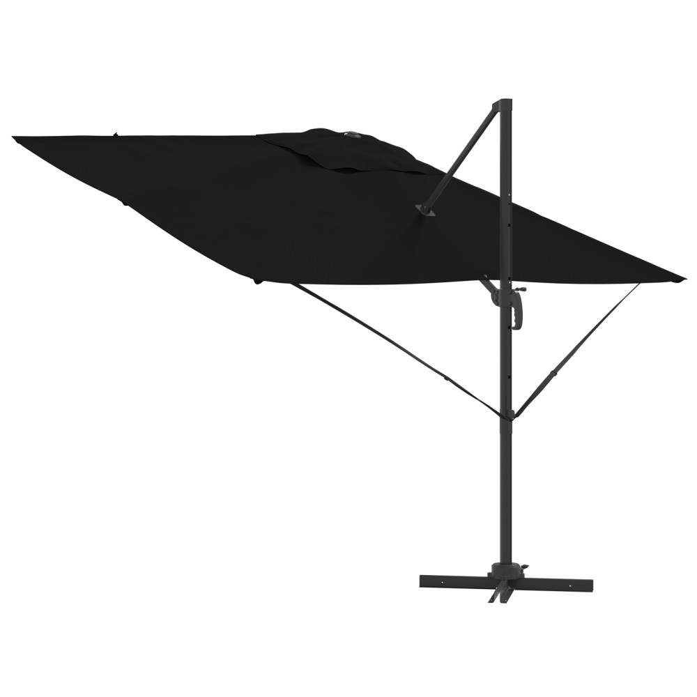 Produktbild för Roma Parasol Svart 286 x 284 x 265 cm Aluminium och Polyester
