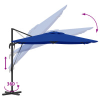 Produktbild för Roma Parasol Blå 286 x 284 x 265 cm Aluminium och Polyester