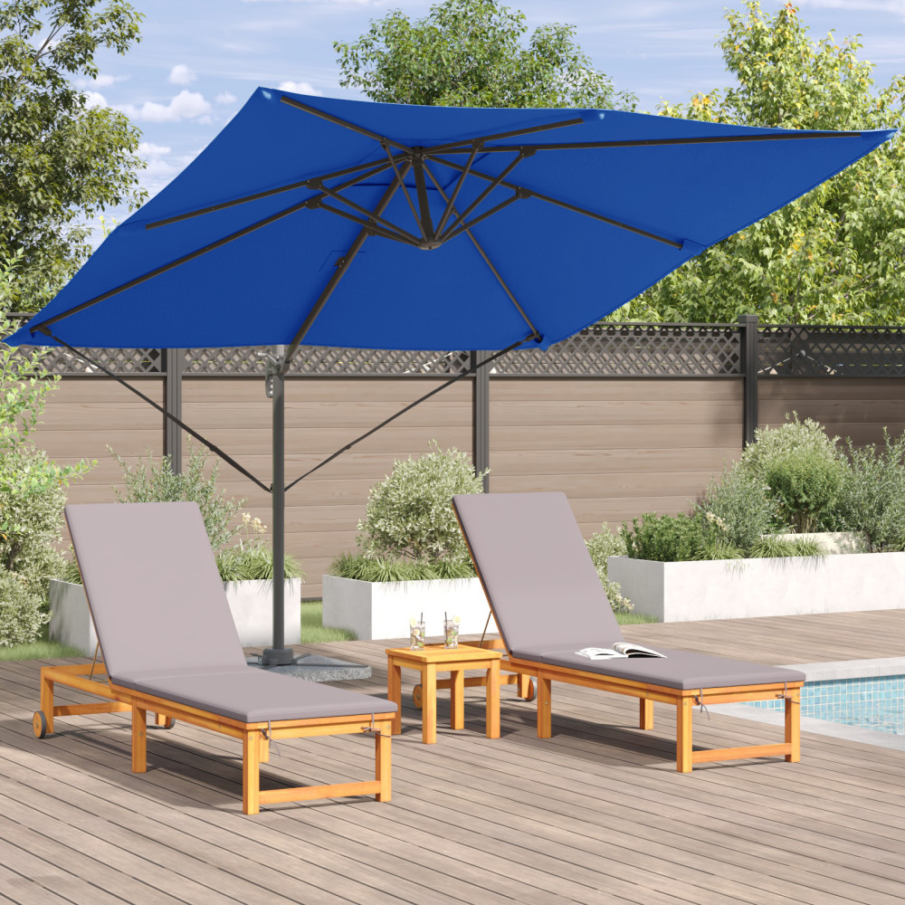 Produktbild för Roma Parasol Blå 286 x 284 x 265 cm Aluminium och Polyester