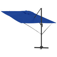 Produktbild för Roma Parasol Blå 286 x 284 x 265 cm Aluminium och Polyester