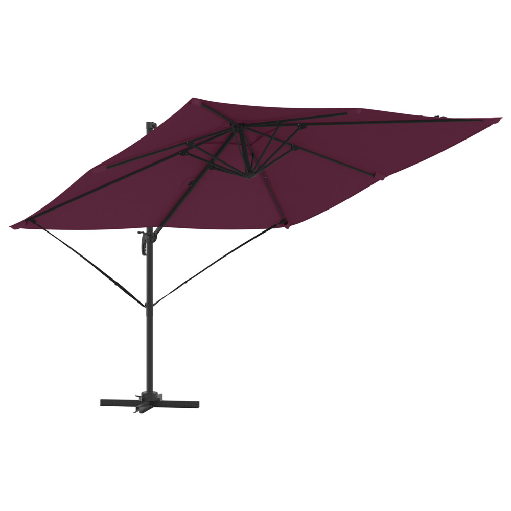 Produktbild för Roma Parasol Röd 286 x 284 x 265 cm Aluminium och Polyester