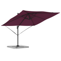 Produktbild för Roma Parasol Röd 286 x 284 x 265 cm Aluminium och Polyester