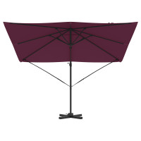 Produktbild för Roma Parasol Röd 286 x 284 x 265 cm Aluminium och Polyester