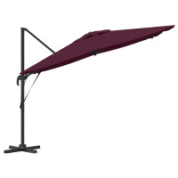 Produktbild för Roma Parasol Röd 286 x 284 x 265 cm Aluminium och Polyester