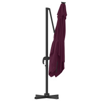 Produktbild för Roma Parasol Röd 286 x 284 x 265 cm Aluminium och Polyester