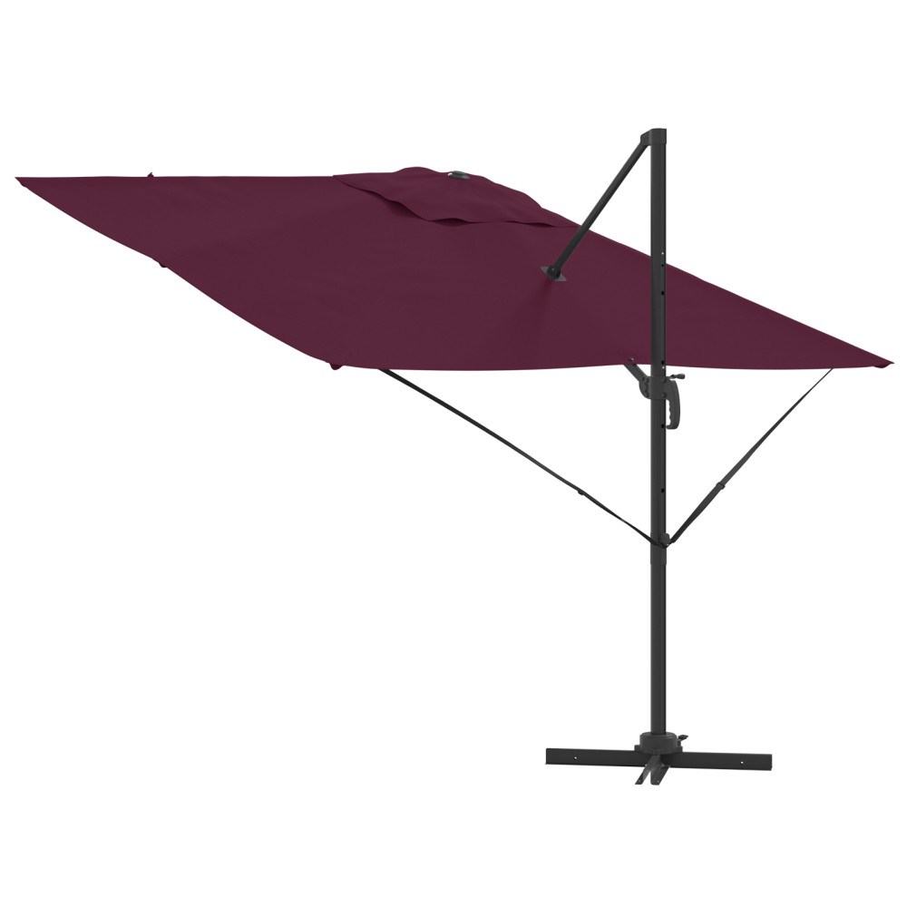 Produktbild för Roma Parasol Röd 286 x 284 x 265 cm Aluminium och Polyester
