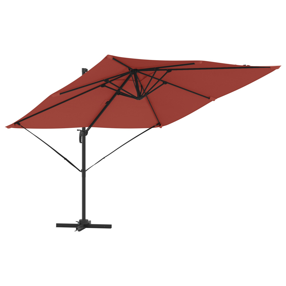 Produktbild för Roma Parasol Röd 286 x 284 x 265 cm Aluminium och Polyester